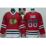 NHL Chicago Blackhawks #88 Patrick Kane Red USA Flag Fashion 2015 Stanley Cup Champions jerseys