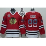 NHL Chicago Blackhawks #88 Patrick Kane Red USA Flag Fashion 2015 Stanley Cup Stitched Jerseys