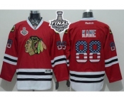 NHL Chicago Blackhawks #88 Patrick Kane Red USA Flag Fashion 2015 Stanley Cup Stitched Jerseys