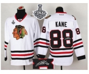 NHL Chicago Blackhawks #88 Patrick Kane White Autographed 2015 Stanley Cup Stitched Jersey