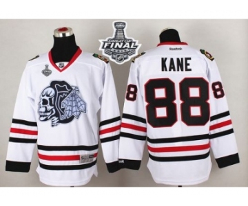 NHL Chicago Blackhawks #88 Patrick Kane White(White Skull) 2015 Stanley Cup Stitched Jerseys