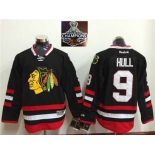 NHL Chicago Blackhawks #9 Bobby Hull Black 2015 Stanley Cup Champions jerseys