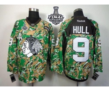 NHL Chicago Blackhawks #9 Bobby Hull Camo Veterans Day Practice 2015 Stanley Cup Stitched Jerseys