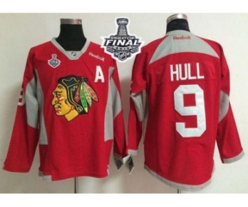 NHL Chicago Blackhawks #9 Bobby Hull Red Practice 2015 Stanley Cup Stitched Jerseys