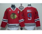 NHL Chicago Blackhawks #9 Bobby Hull Red USA Flag Fashion 2015 Stanley Cup Stitched Jerseys