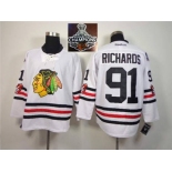 NHL Chicago Blackhawks #91 Brad Richards White 2015 Stanley Cup Champions jerseys