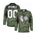 Reebok Chicago Blackhawks #00 Clark Griswold Authentic Camo Veterans Day Practice NHL Jersey