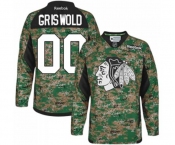 Reebok Chicago Blackhawks #00 Clark Griswold Authentic Camo Veterans Day Practice NHL Jersey