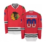 Reebok Chicago Blackhawks #00 Clark Griswold Authentic Red USA Flag Fashion NHL Jersey