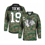 Reebok Chicago Blackhawks #19 Jonathan Toews Authentic Camo Veterans Day Practice NHL Jersey