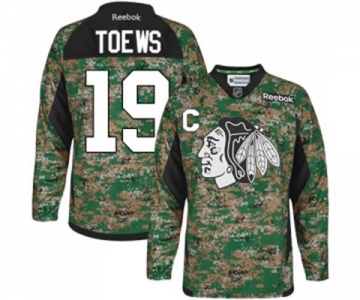 Reebok Chicago Blackhawks #19 Jonathan Toews Authentic Camo Veterans Day Practice NHL Jersey