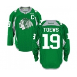 Reebok Chicago Blackhawks #19 Jonathan Toews Authentic Green Practice NHL Jersey