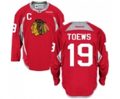 Reebok Chicago Blackhawks #19 Jonathan Toews Authentic Red Practice NHL Jersey