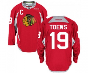 Reebok Chicago Blackhawks #19 Jonathan Toews Premier Red Practice NHL Jersey