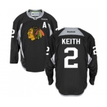 Reebok Chicago Blackhawks #2 Duncan Keith Authentic Black Practice NHL Jersey