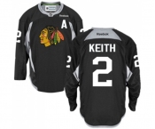 Reebok Chicago Blackhawks #2 Duncan Keith Authentic Black Practice NHL Jersey