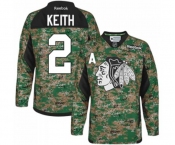 Reebok Chicago Blackhawks #2 Duncan Keith Authentic Camo Veterans Day Practice NHL Jersey