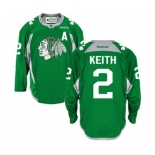 Reebok Chicago Blackhawks #2 Duncan Keith Authentic Green Practice NHL Jersey