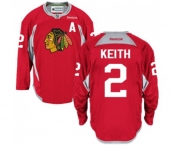 Reebok Chicago Blackhawks #2 Duncan Keith Authentic Red Practice NHL Jersey