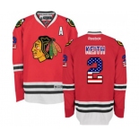 Reebok Chicago Blackhawks #2 Duncan Keith Authentic Red USA Flag Fashion NHL Jersey