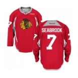 Reebok Chicago Blackhawks #7 Brent Seabrook Authentic Red Practice NHL Jersey