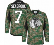 Reebok Chicago Blackhawks #7 Chris Chelios Authentic Camo Veterans Day Practice NHL Jersey