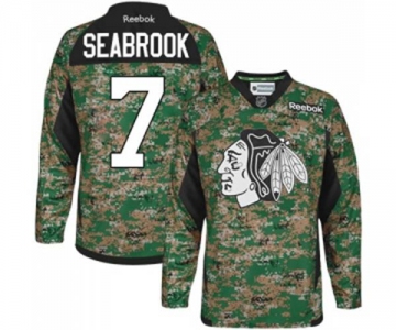 Reebok Chicago Blackhawks #7 Chris Chelios Authentic Camo Veterans Day Practice NHL Jersey