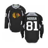 Reebok Chicago Blackhawks #81 Marian Hossa Authentic Black Practice NHL Jersey