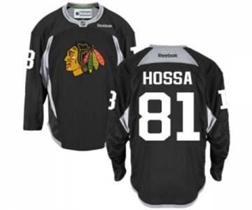 Reebok Chicago Blackhawks #81 Marian Hossa Authentic Black Practice NHL Jersey