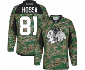 Reebok Chicago Blackhawks #81 Marian Hossa Authentic Camo Veterans Day Practice NHL Jersey