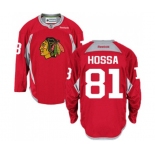 Reebok Chicago Blackhawks #81 Marian Hossa Authentic Red Practice NHL Jersey