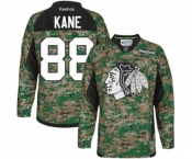 Reebok Chicago Blackhawks #88 Patrick Kane Authentic Camo Veterans Day Practice NHL Jersey