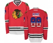 Reebok Chicago Blackhawks #88 Patrick Kane Authentic Red USA Flag Fashion NHL Jersey