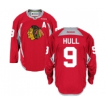 Reebok Chicago Blackhawks #9 Bobby Hull Authentic Red Practice NHL Jersey