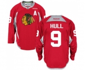 Reebok Chicago Blackhawks #9 Bobby Hull Authentic Red Practice NHL Jersey