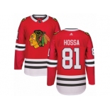 men's Adidas Chicago Blackhawks #81 Marian Hossa Authentic Red Home NHL Jersey