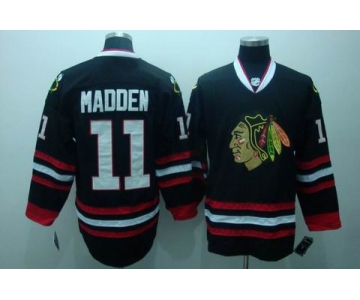 nhl chicago blackhawks #11 madden black