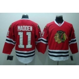 nhl chicago blackhawks #11 madden red