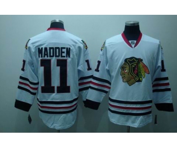 nhl chicago blackhawks #11 madden  white