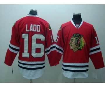 nhl chicago blackhawks #16 ladd red