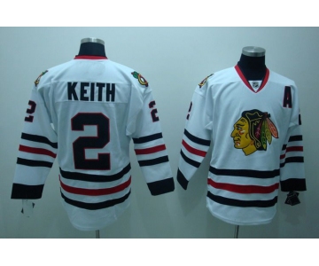 nhl chicago blackhawks #2 keith white