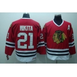 nhl chicago blackhawks #21 mikita red ccm