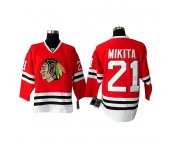 nhl chicago blackhawks #21 mikita red