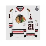 nhl chicago blackhawks #21 mikita white[2015 stanley cup][mikita]