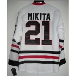 nhl chicago blackhawks #21 mikita white