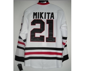 nhl chicago blackhawks #21 mikita white