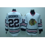 nhl chicago blackhawks #22 brouwer white