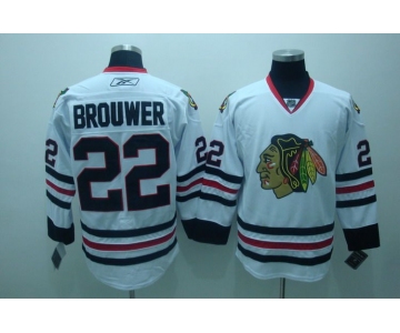 nhl chicago blackhawks #22 brouwer white