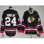 nhl chicago blackhawks #24 havlat black