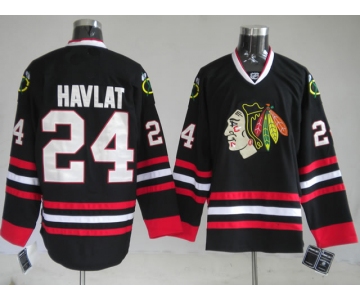 nhl chicago blackhawks #24 havlat black